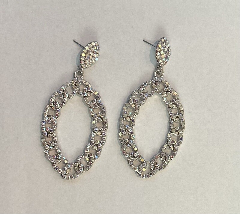 Chain Link AB Pageant Earrings
