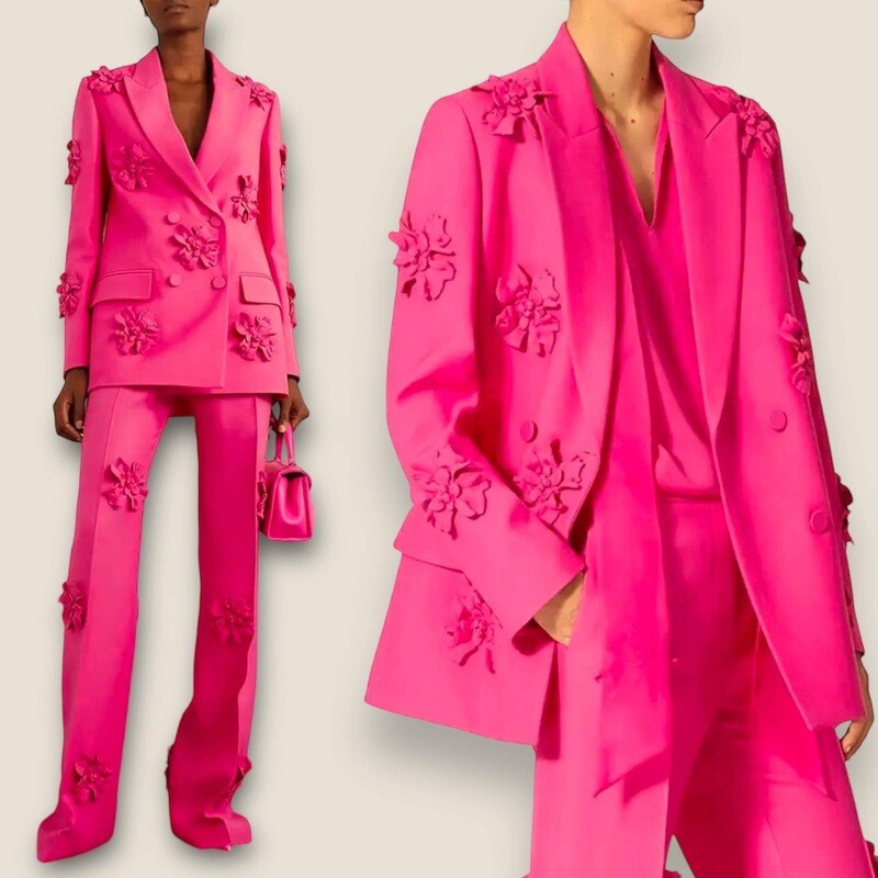 2 Piece Flower Suit Set