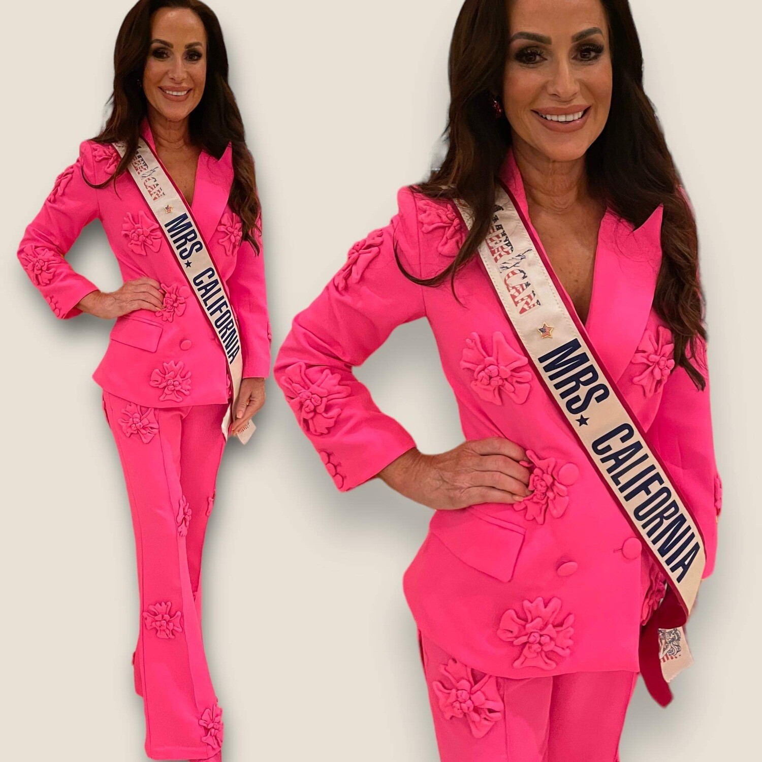 2 Piece Flower Suit Set