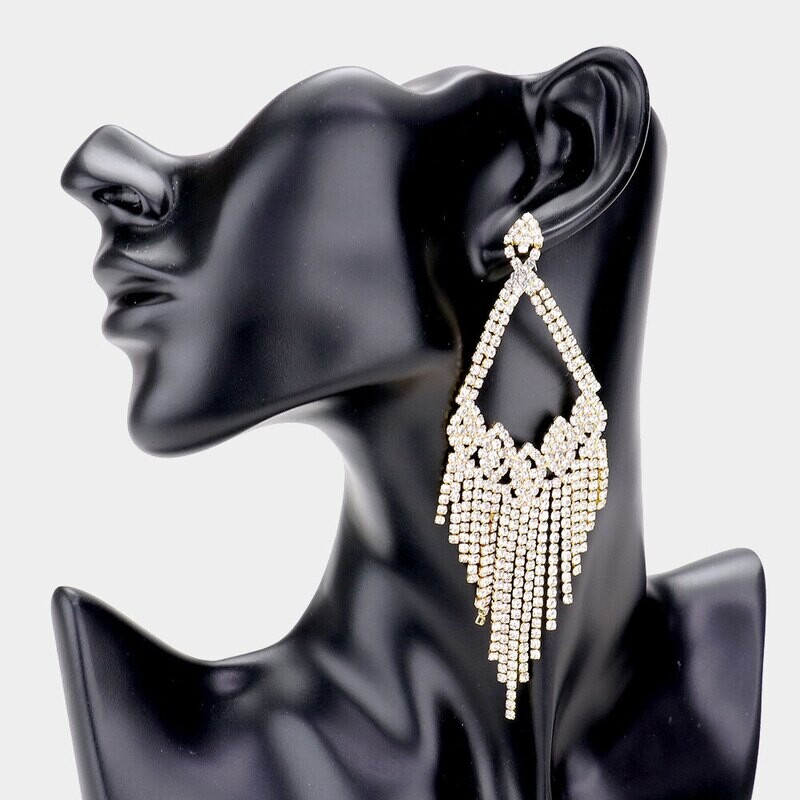 Rhinestone Fringe Earring