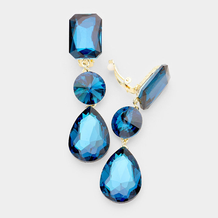 Square three Drop Earring