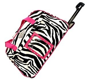 Zebra Rolling Bag