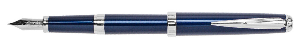 Sailor Reglus Blue Fountain Pen, Silver Colour Trim Steel Nib Fine