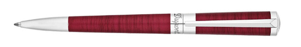 S.T Dupont Liberate Ballpoint Pen Red Lacquer &amp; Palladium