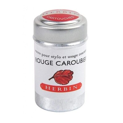 J. Herbin Ink Cartridges 6-Pack Rouge Caroubier (Carob Seed Red)