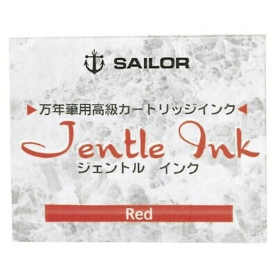 Sailor Jentle Ink Cartridges 12Pk Red