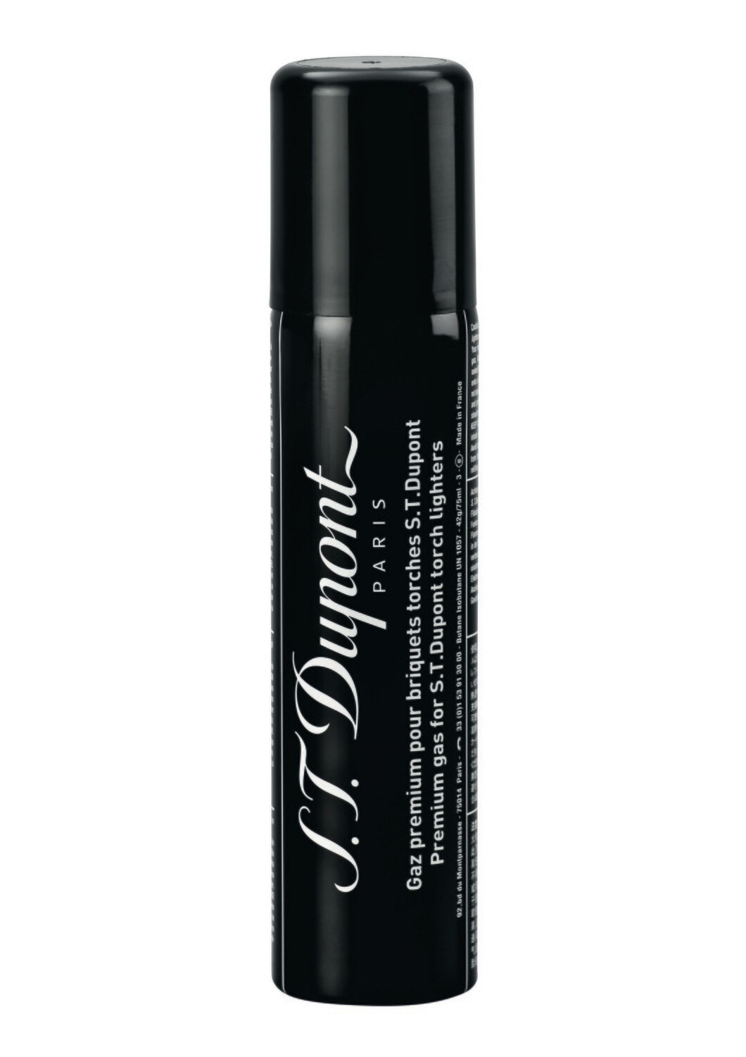 ST DUPONT Black Gas Bottle for Torch Lighters