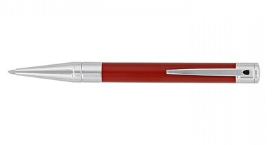 S.T Dupont Ballpoint Pen D-Initial Red &amp; Chrome