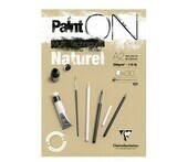 Clairefontaine Paint&#39;On glued pad A2 250g 30sh natural