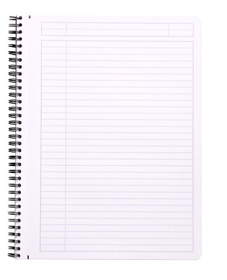 Classic Notebook wrbnd 22,5x29,7cm lined + margin framed 80 sh. not detach. 80g BLACK cover