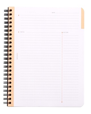Classic Meeting Book wrbnd 16x21cm 80sh. printed detach. 80g ORANGE cover