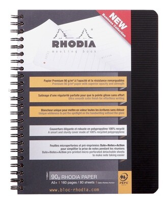 Rhodia Rhodiactive Meetingbook Wirebound 16x21cm