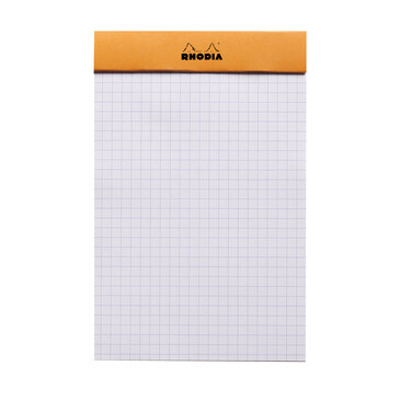Rhodia Orange No14 Stapled Pad  11,0 X 17,0 Cm Graph