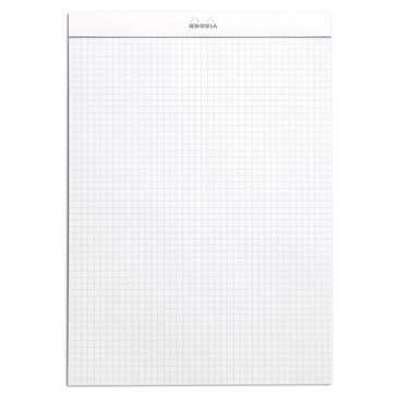 Rhodia White Head Stapled Pad N 18 21x29,7cm Graph