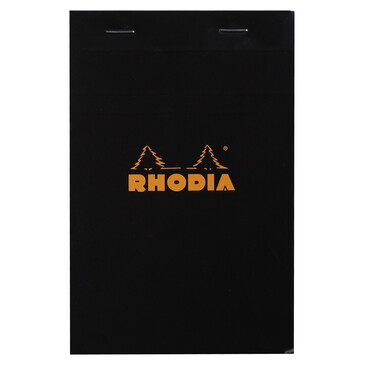 Rhodia Black 5 No14 Stapled Pad  11,0 X 17,0 Cm Graph