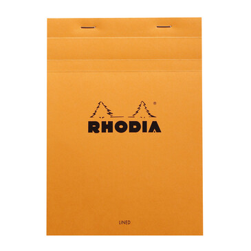 Rhodia Orange Head Stapled Pad N 16 14,8x21cm Lined+Margin