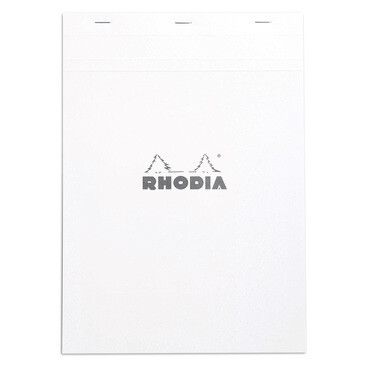 Rhodia White Head Stapled Pad N 18 21x29,7cm Graph