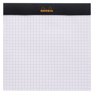 Rhodia Black ''Le Carre' Head Stapled  Pad 14,8x14,8cm
