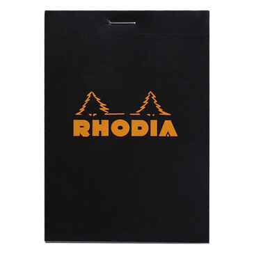 Rhodia Black Head Stapled Pad N 12 8,5x12cm Graph