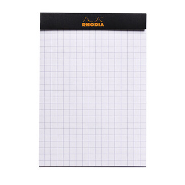 Rhodia Black Head Stapled Pad N 12 8,5x12cm Graph