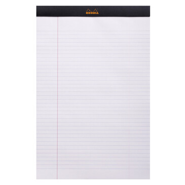 Rhodia Classic Black or White Head Stapled Pad No19 Lined