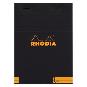 Rhodia Black  Head Stapled &#39;Le R&#39; Pad N 13 10,4x14,8cm