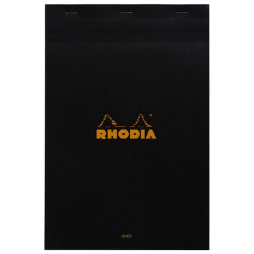 Rhodia Classic Black Head Stapled Pad No19 Lined