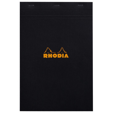 Rhodia Black Head Stapled Pad No19 Graph