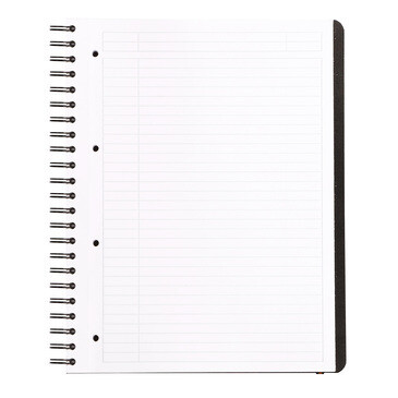 RHODIACTIVE ProBook wire bound 21x31,2cm 80sh. margin corner perforated Lined framed 4 holes punched 90g