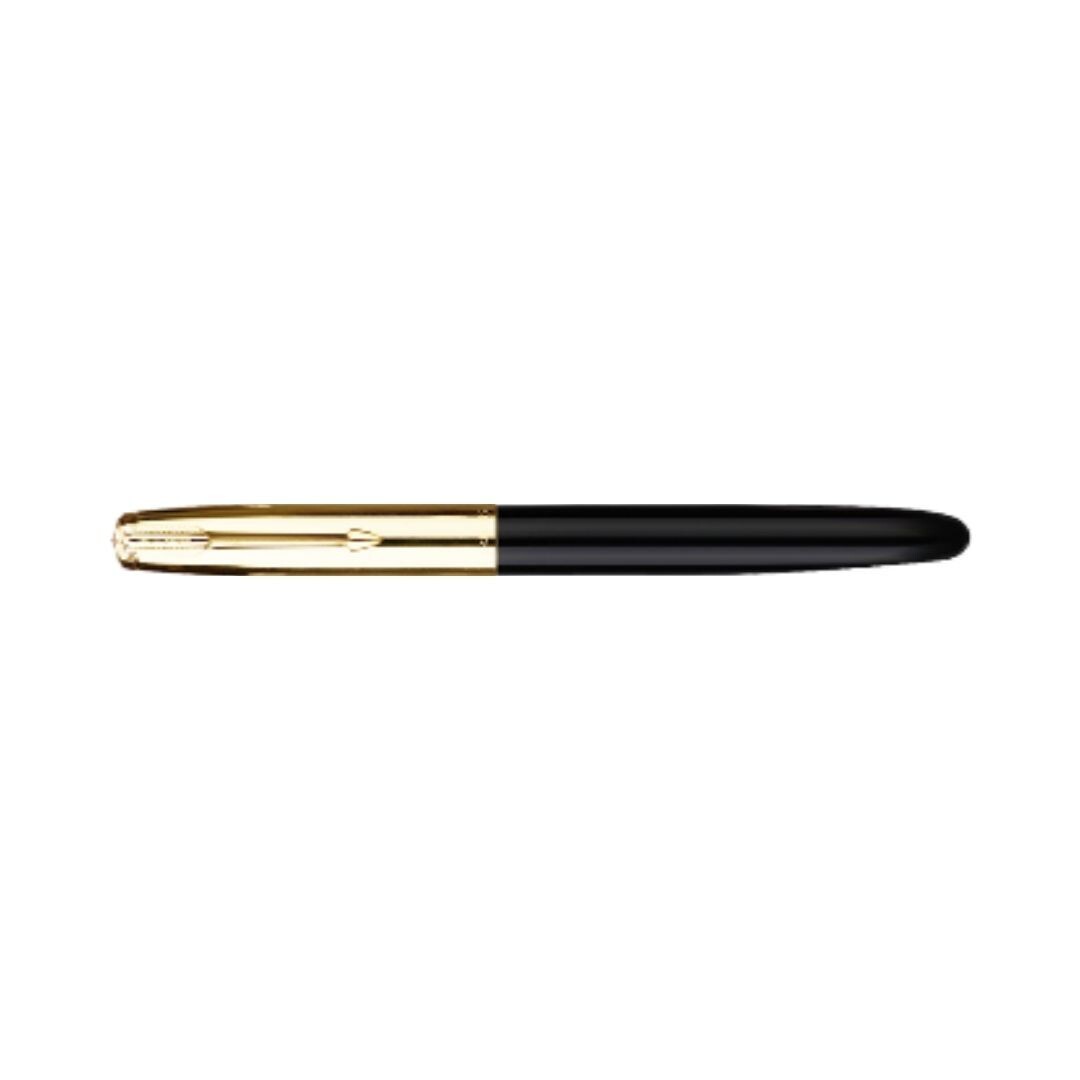 Hero 616 Gold Plated Fountain Pen, Fine Nib, Colour: Black