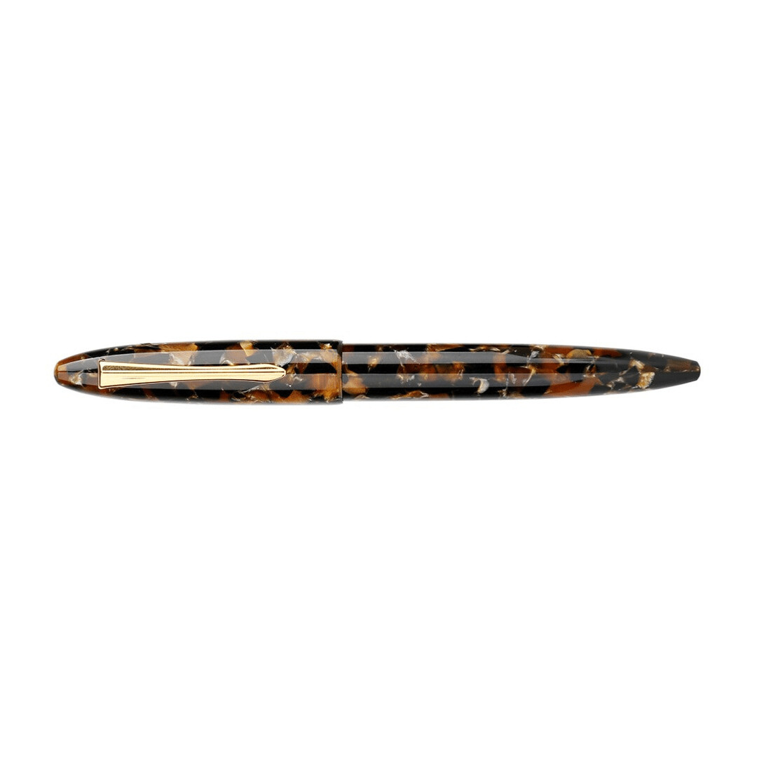 Moonman M100 Fountain Pen, Schmidt Iridium Point German Fine Nib, Colour: Brown