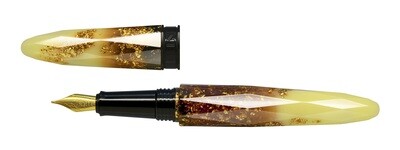 BENU -  Fountain pen - Briolette Luminous Amber  -  Schmidt Steel Nib M - With Schmidt Converter
