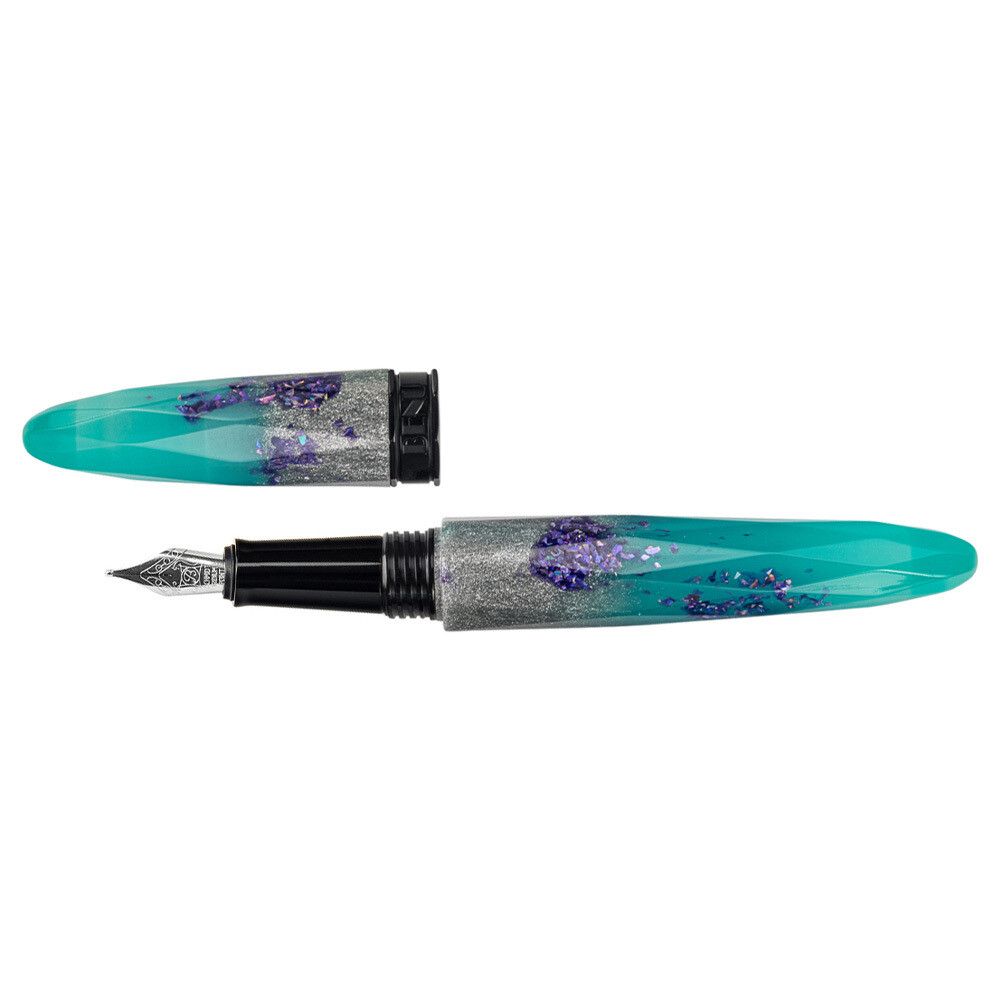 BENU -  Fountain pen - Briolette Luminous Lagoon  -  Schmidt Steel Nib F - With Schmidt Converter