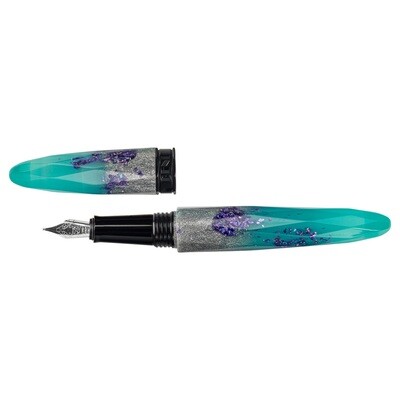 BENU -  Fountain pen - Briolette Luminous Lagoon  -  Schmidt Steel Nib F - With Schmidt Converter