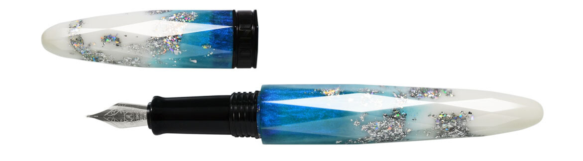 BENU -  Fountain pen - Briolette Luminous Snowy Peak  -  Schmidt Steel Nib M - With Schmidt Converter