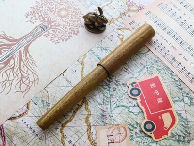 Wancher Sekai World Tree Verawood (No Clip) Jowo Stainless Steel Fine Nib