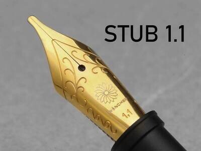 JOWO # 6 Wancher Stainless Steel Gold Nib Stub 1.1