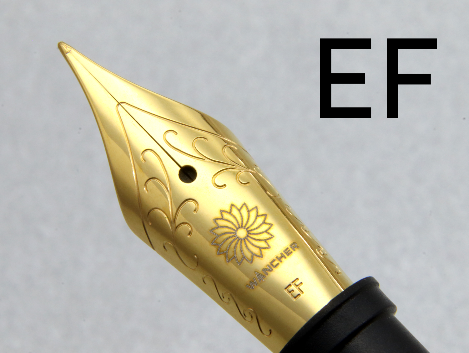 JOWO # 6 Wancher Stainless Steel Gold Nib Extra Fine