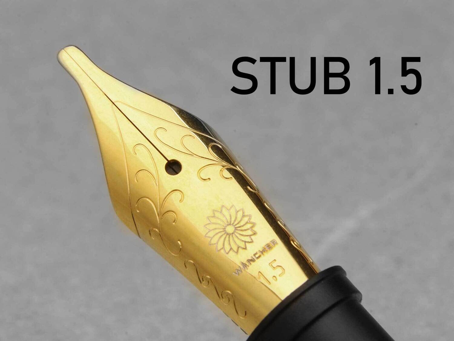 JOWO # 6 Wancher Stainless Steel Gold Nib Stub 1.5