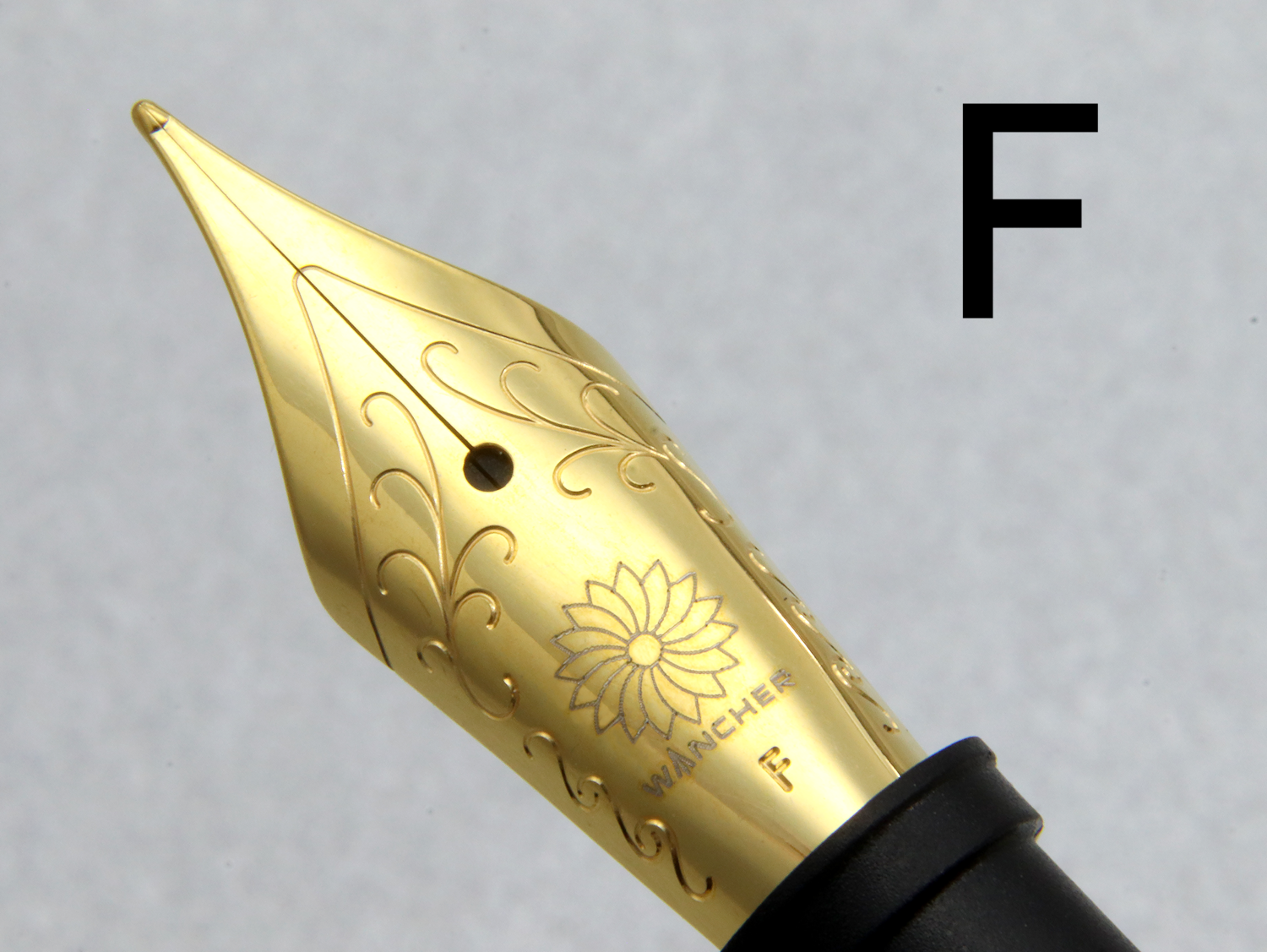 JOWO # 6 Wancher Stainless Steel Gold Nib Fine