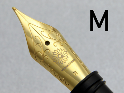 JOWO # 6 Wancher Stainless Steel Gold Nib Medium