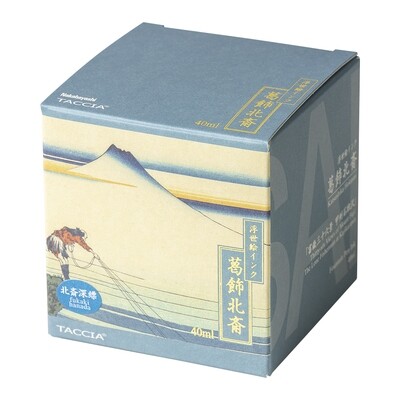 Taccia Fountain Pen Ink Glass Bottle Hokusai Fukakihanada