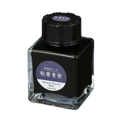 Taccia Fountain Pen Ink Glass Bottle Utamaro Aomurasaki