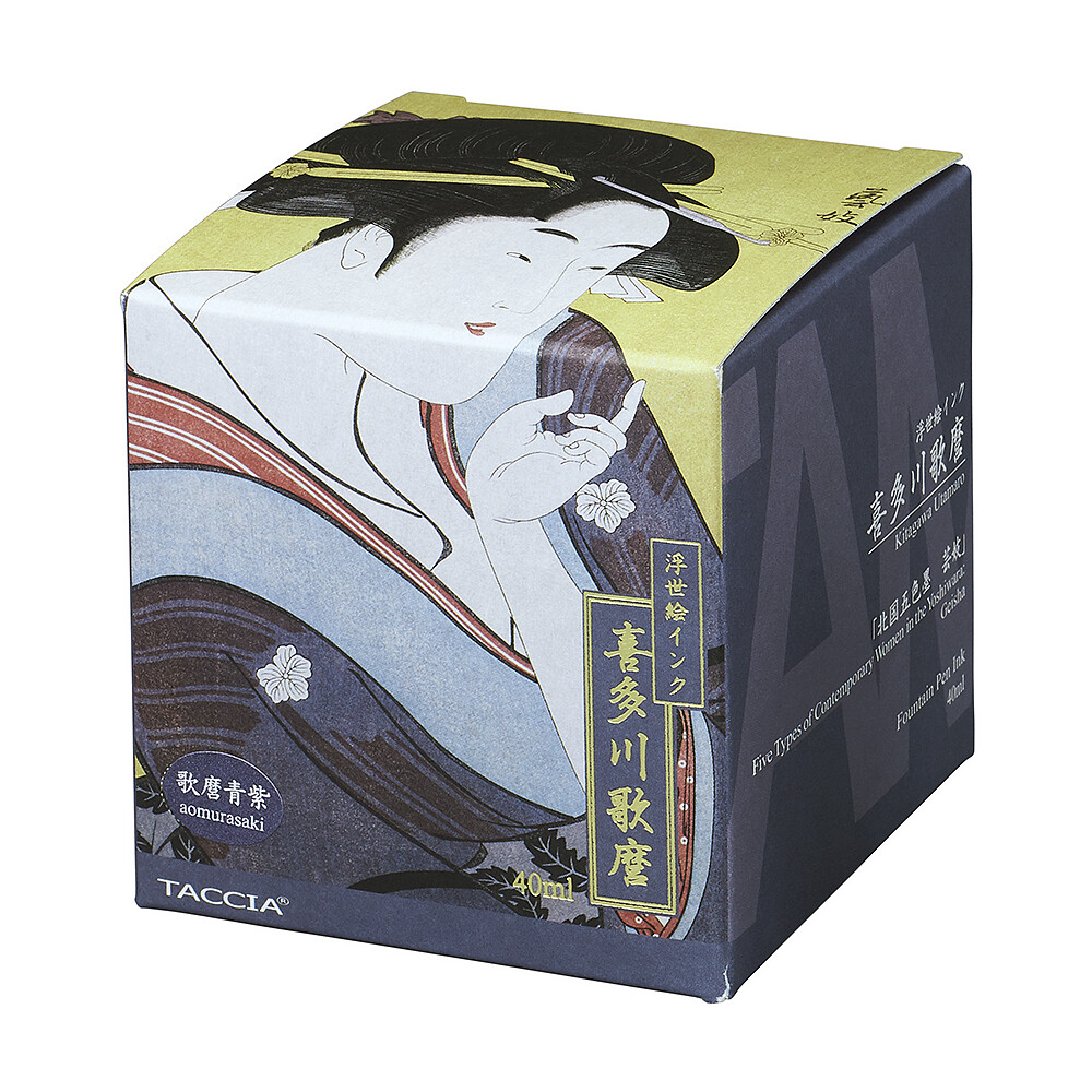 Taccia Fountain Pen Ink Glass Bottle Utamaro Aomurasaki