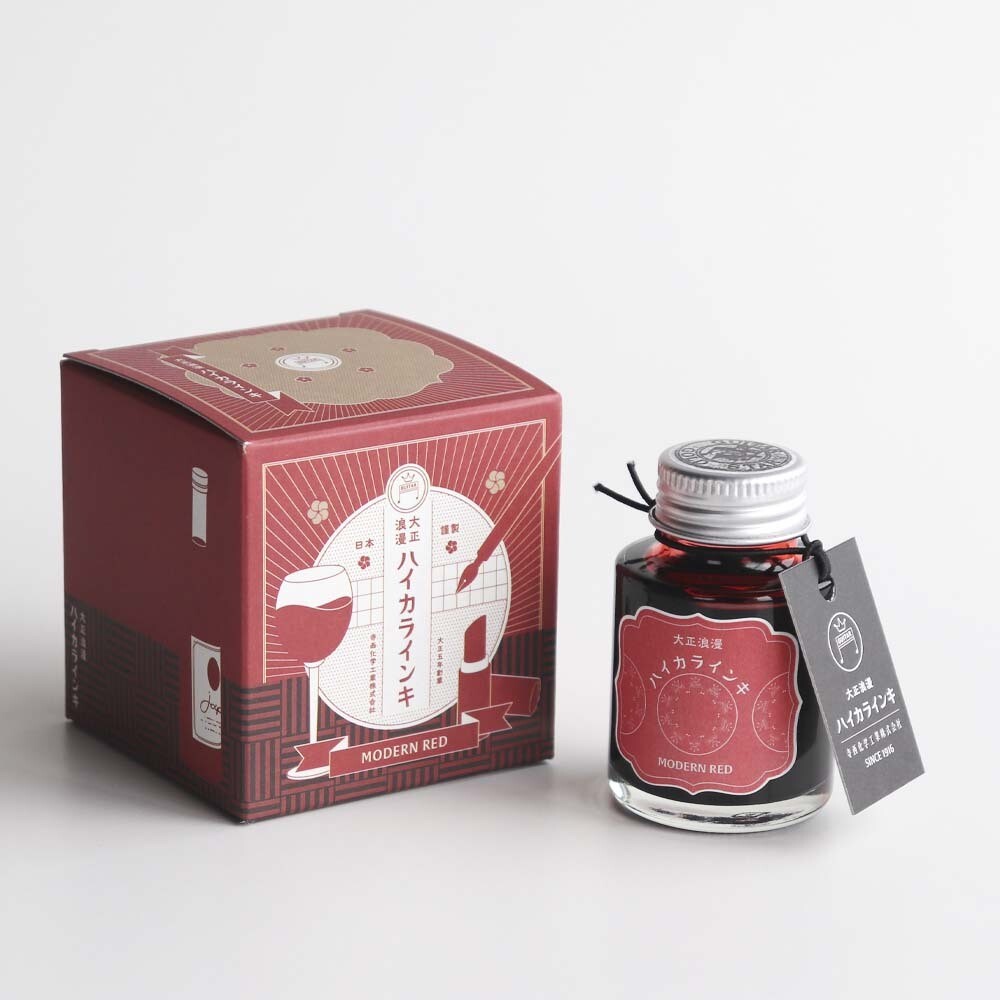 Taccia Fountain Pen Ink	Glass bottle Haikara Ink Moderan Red G1817
