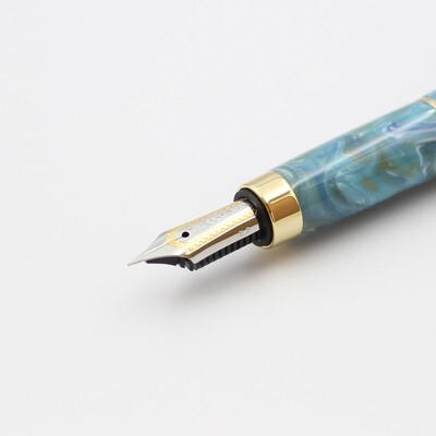 Taccia - New Covenant - Fountain Pen - Stainless Steel Nib - Colour Blue Apatite