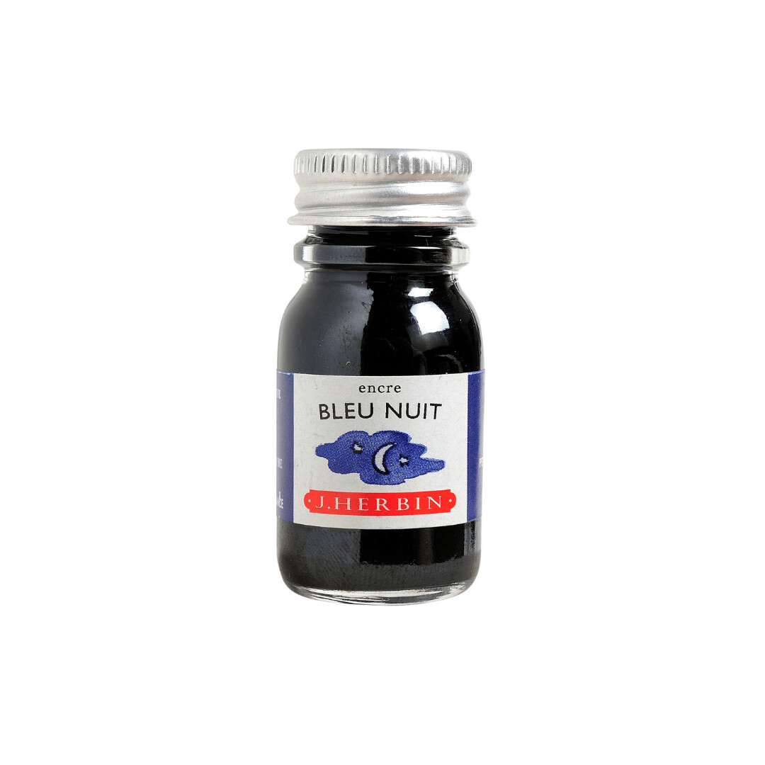 J Herbin Ink (10ml) - Bleu Nuit (Midnight Blue)