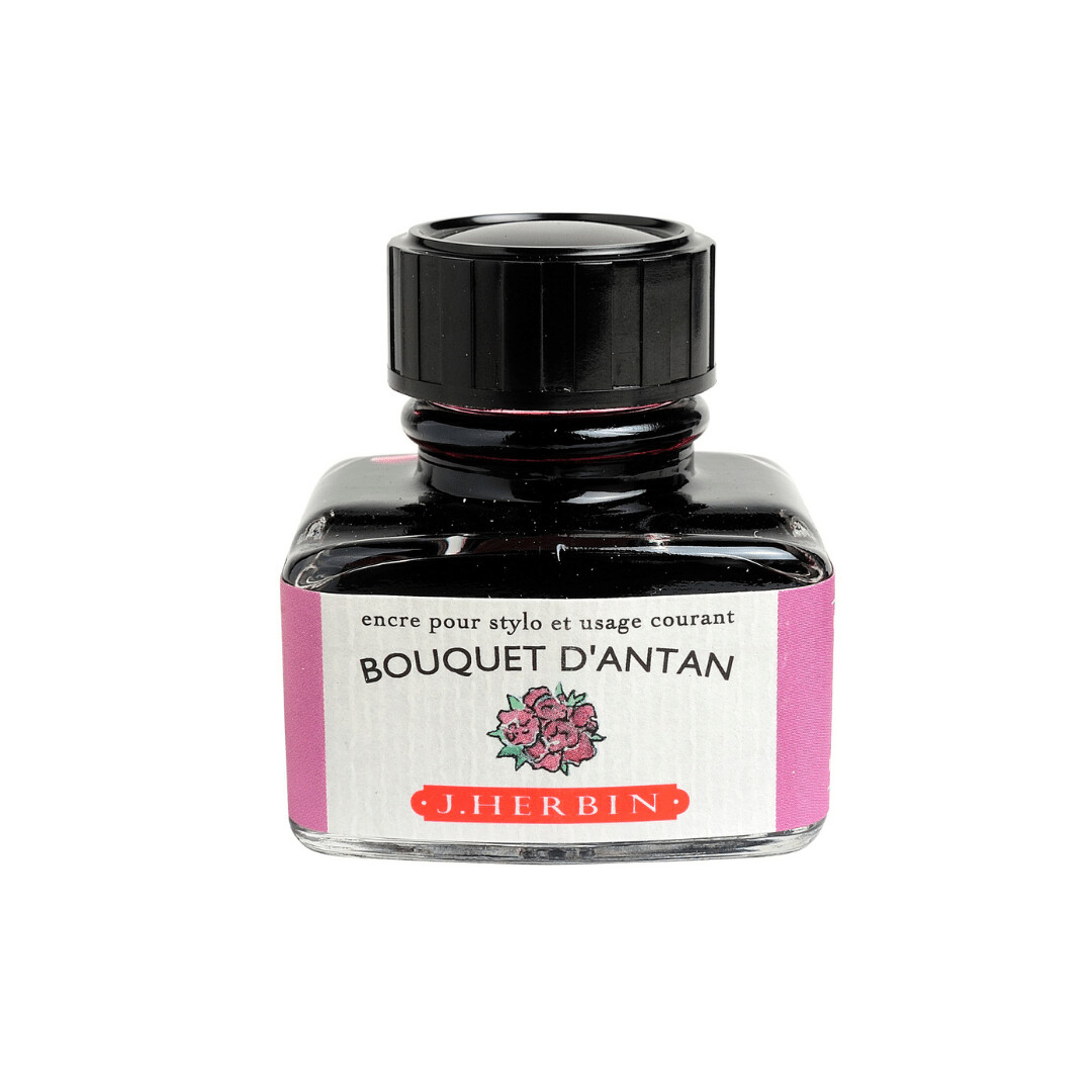 J. Herbin 30 ML Bottle Fountain Pen Ink, Bouquet D&#39;antan