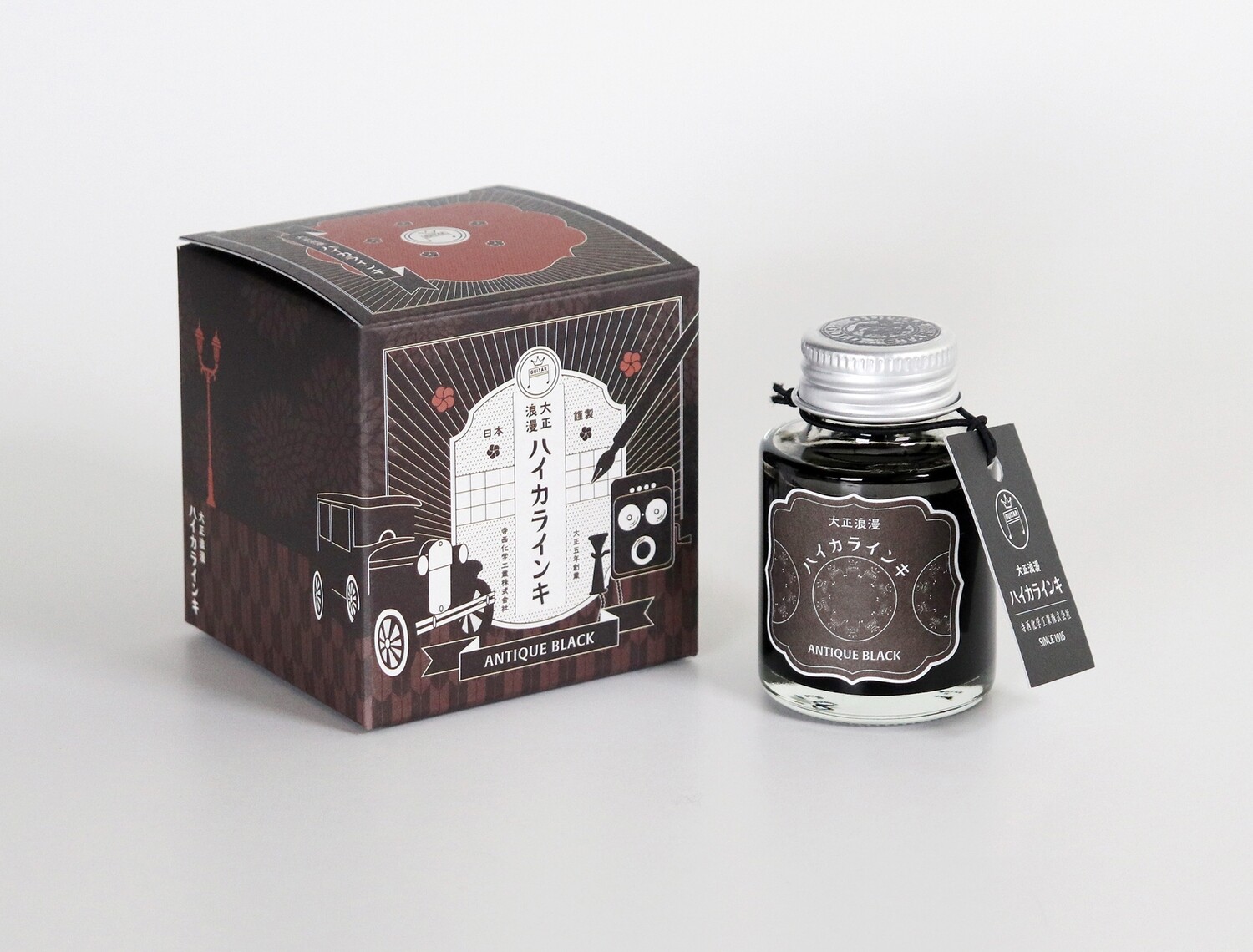 Taccia Fountain Pen Ink  Glass bottle  Haikara Ink Antique Black