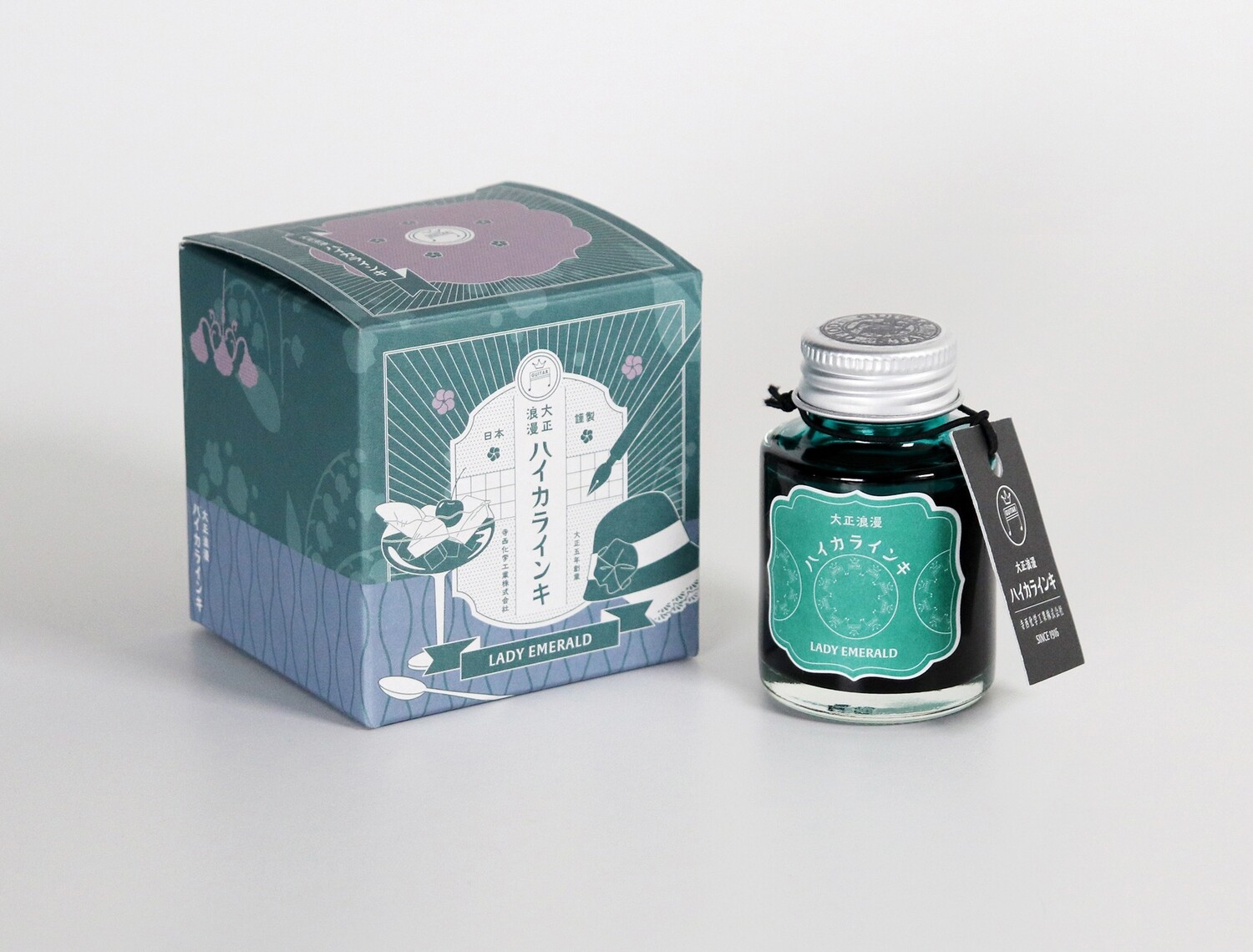 Taccia Fountain Pen Ink Glass bottle Haikara Ink Lady Emerald